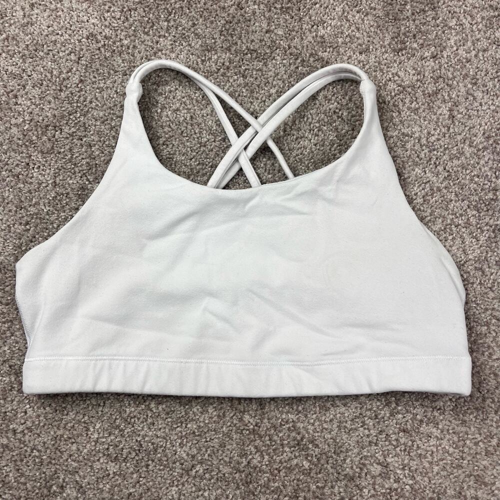 Athleta Girl XXL 16 white strappy back sports bra